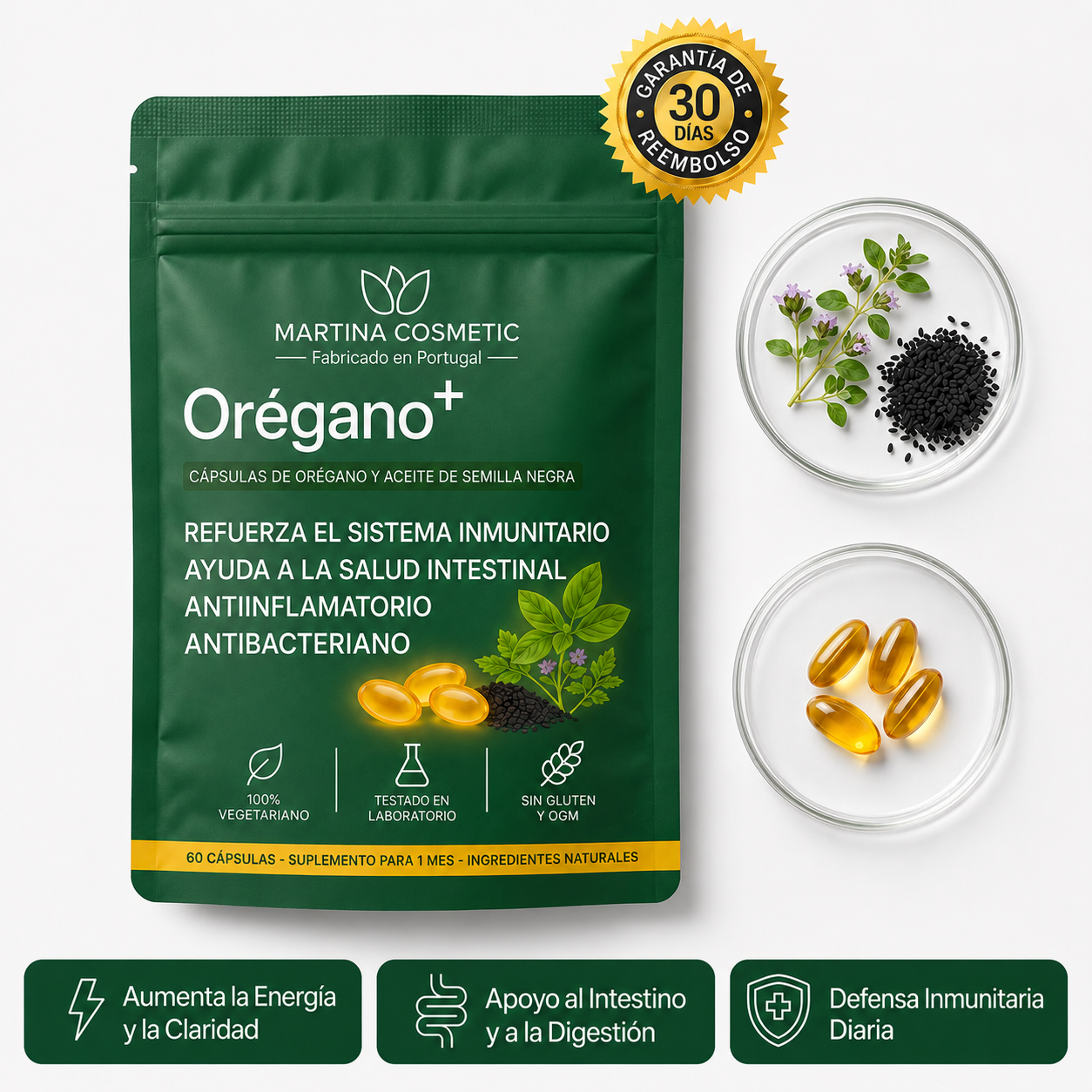 Aceite de Orégano  — Pack de 60 dias 100% Natural