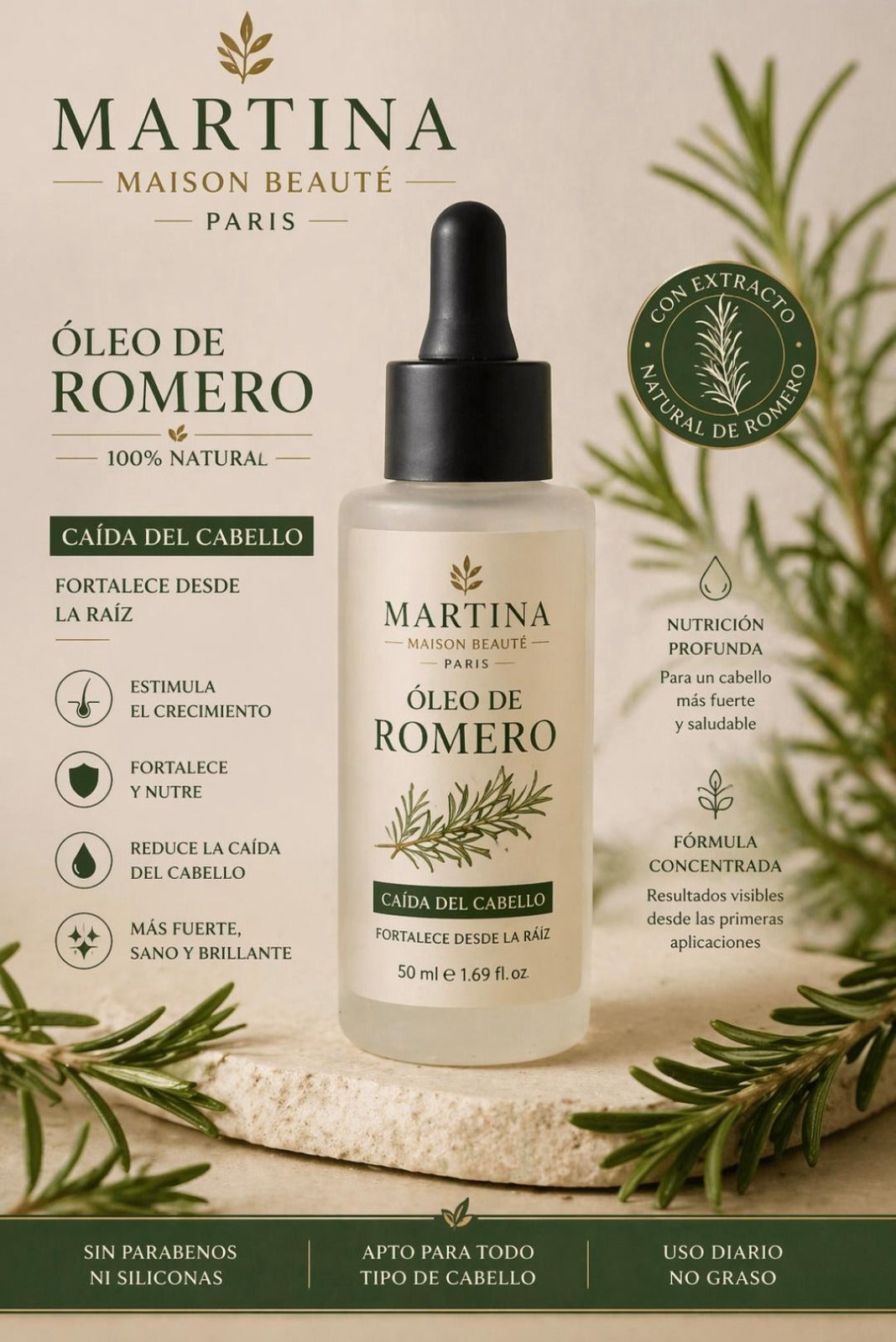 Aceite de romero - 100% natural